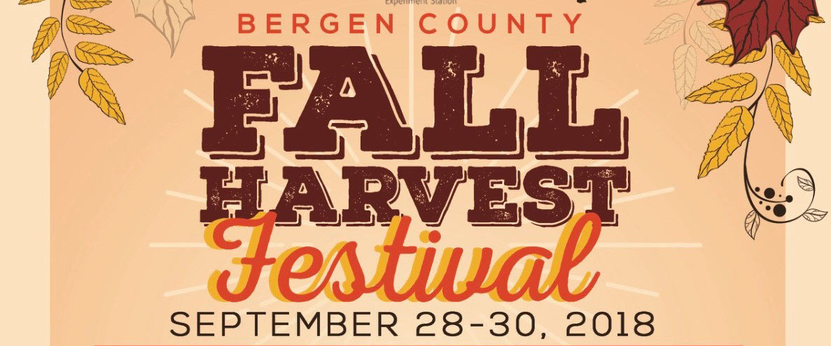 Bergen County Fall Harvest Festival poster with event dates.